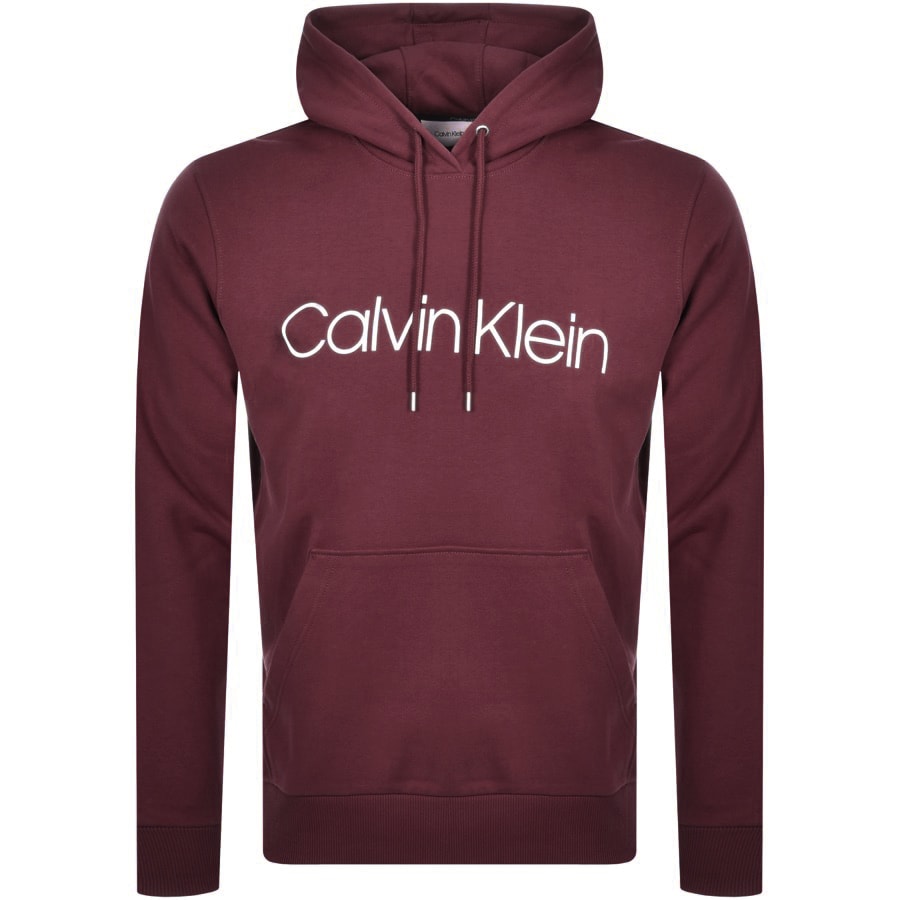 Alternative Image for ProductCalvin Klein Logo Hoodie Burgundy1